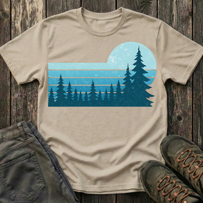 Retro Teal Sunset T-shirt