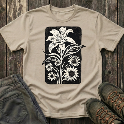 Lily and Friends Black Ink Print T-shirt