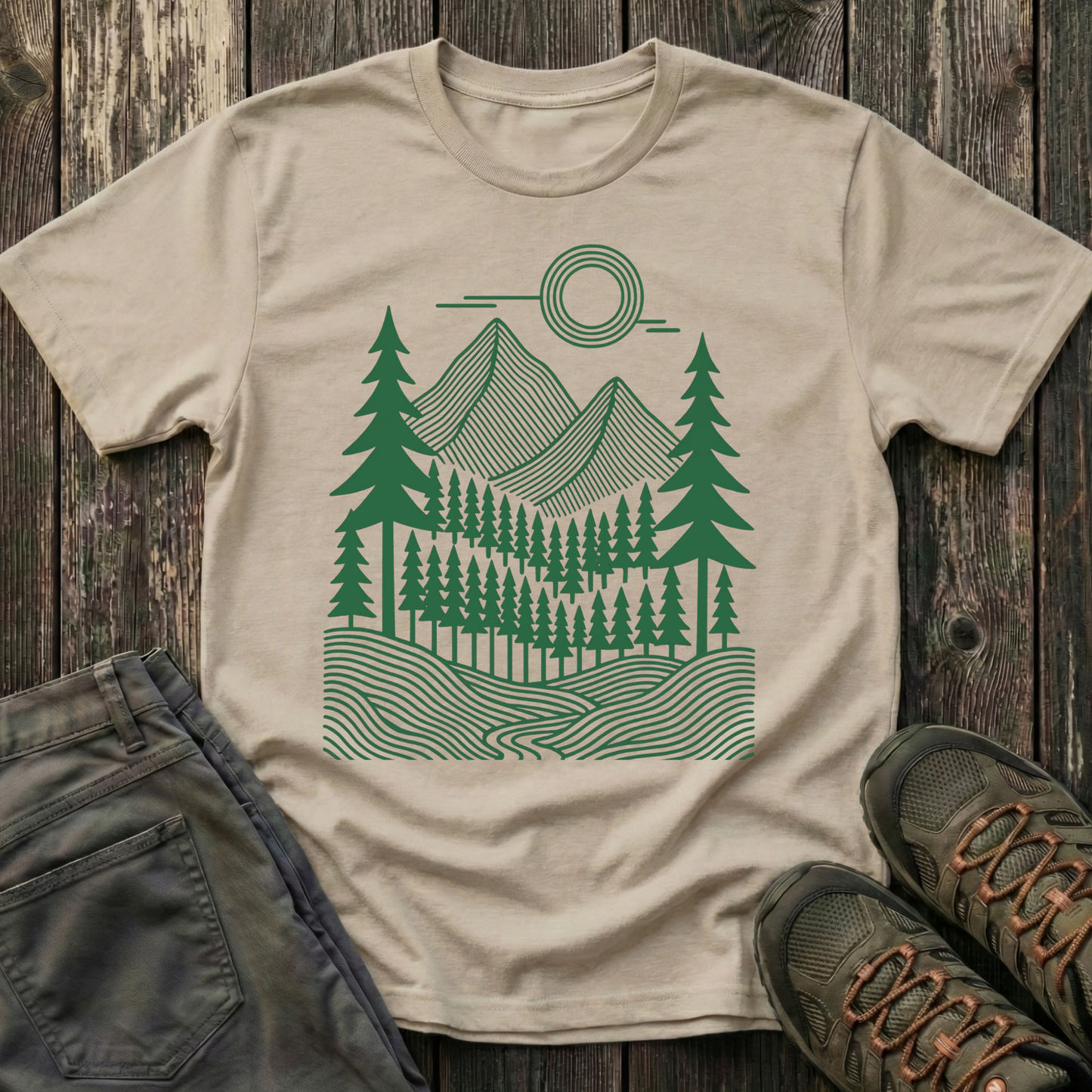 Geometric Pines T-shirt