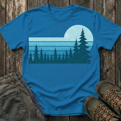 Retro Teal Sunset T-shirt