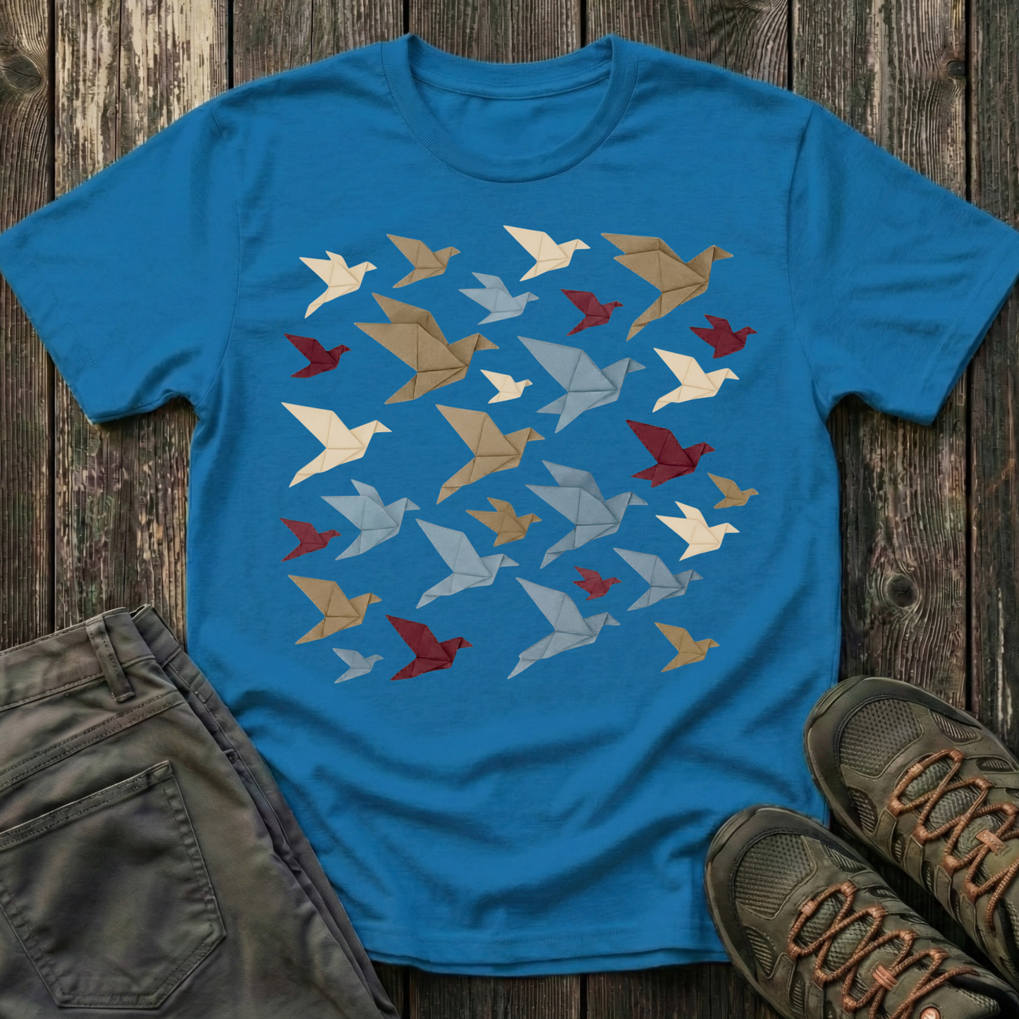 Origami Flock Of Birds T-shirt