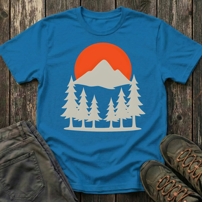 Grey Mountain Silhouette At Sunset T-shirt