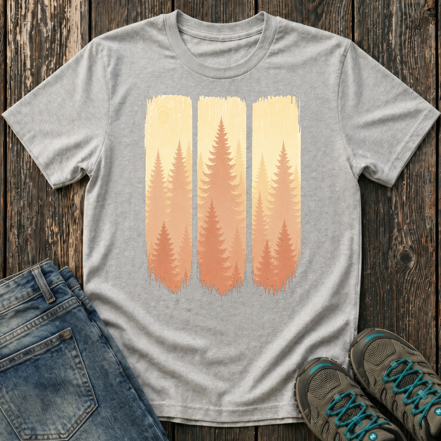 Children's Forest Sunset Brushstrokes T-shirt