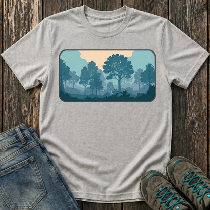 Children's Forest in Teals T-shirt