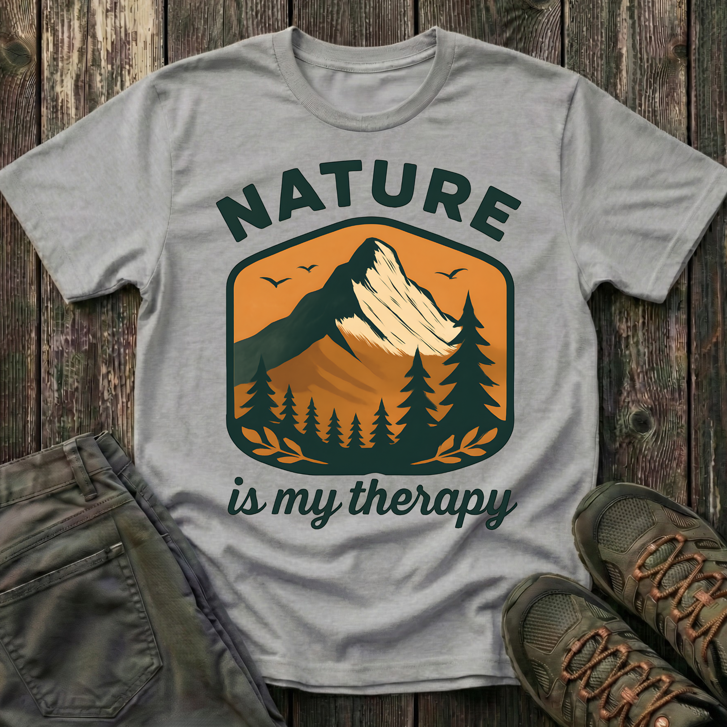 Nature Is My Therapy Landscape T-shirt