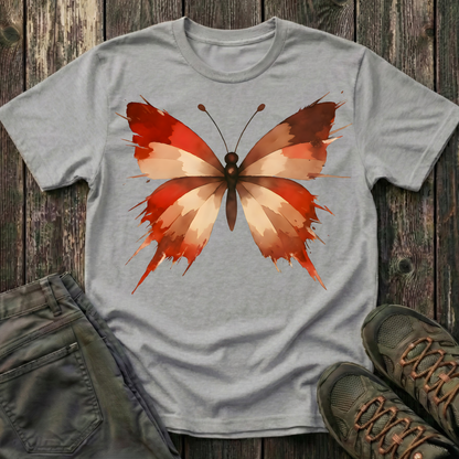 Watercolor Red Butterfly T-shirt