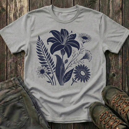 Flower Medley Ink Print T-shirt