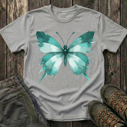Watercolor Teal Butterfly T-shirt