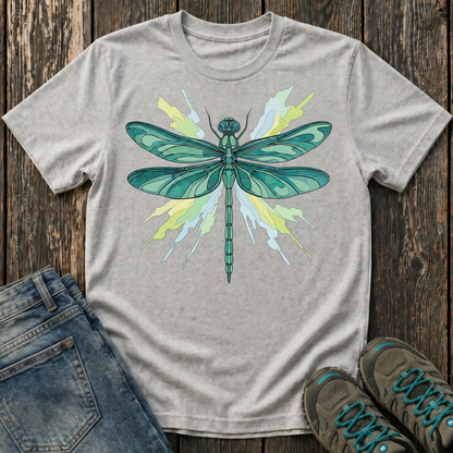 Children's Dragonfly Teal Splash T-shirt