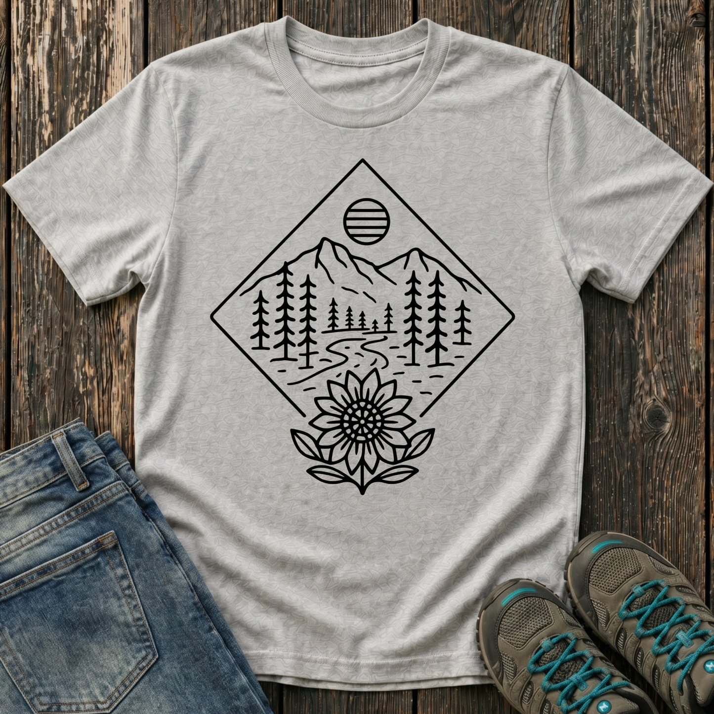 Children’s Sunflower Landscape T-shirt
