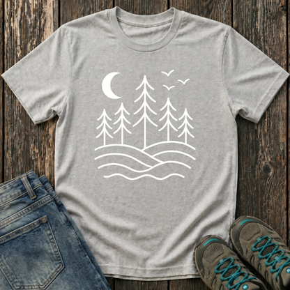Children's Pines Under Moon T-shirt
