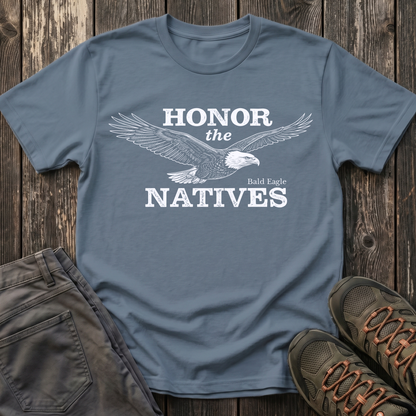 Honor The Natives Bald Eagle T-shirt White