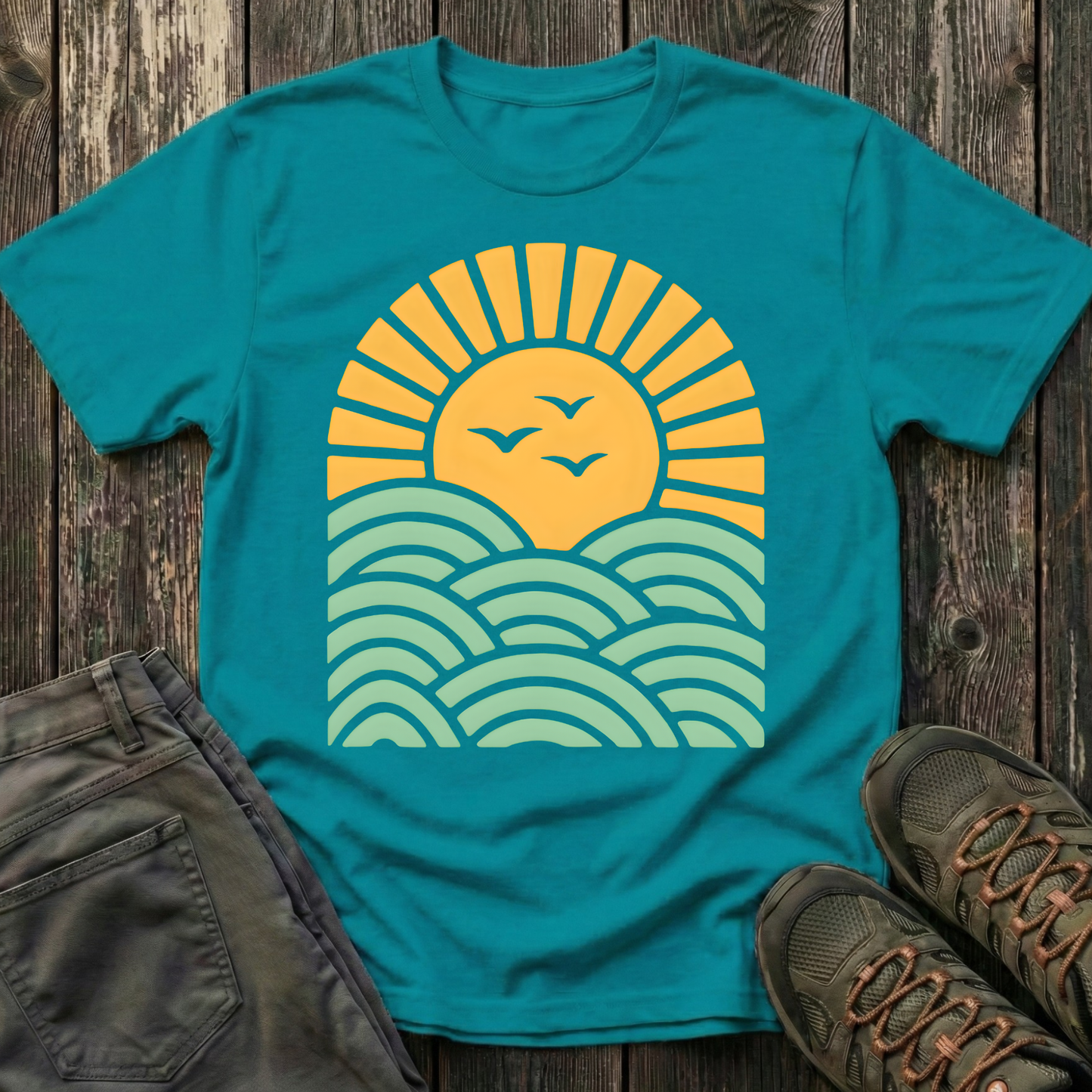 Sunrise Over Serene Waves T-shirt
