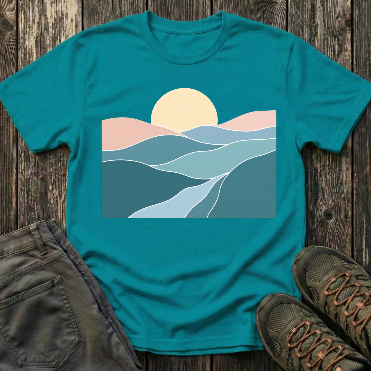 Sunset Over Rolling Hills T-shirt