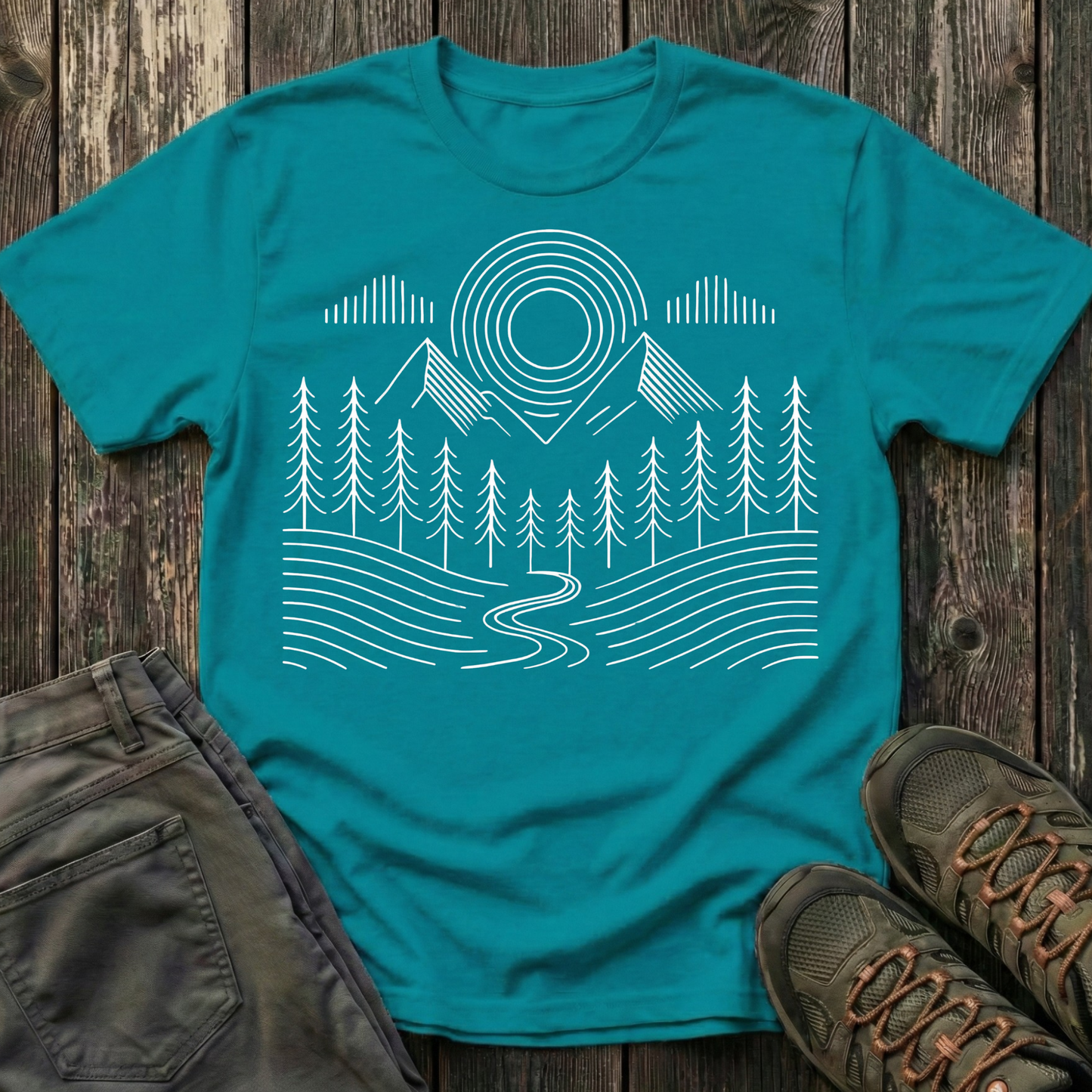 Simple Landscape Geometry T-shirt