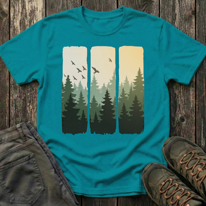 Sunlit Forest Brushstrokes T-shirt