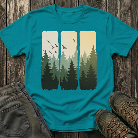 Sunlit Forest Brushstrokes T-shirt