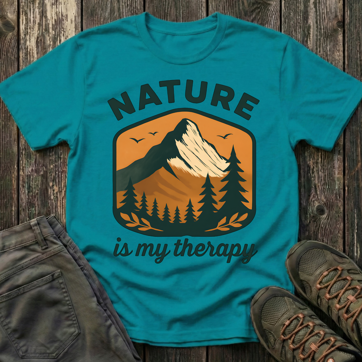 Nature Is My Therapy Landscape T-shirt