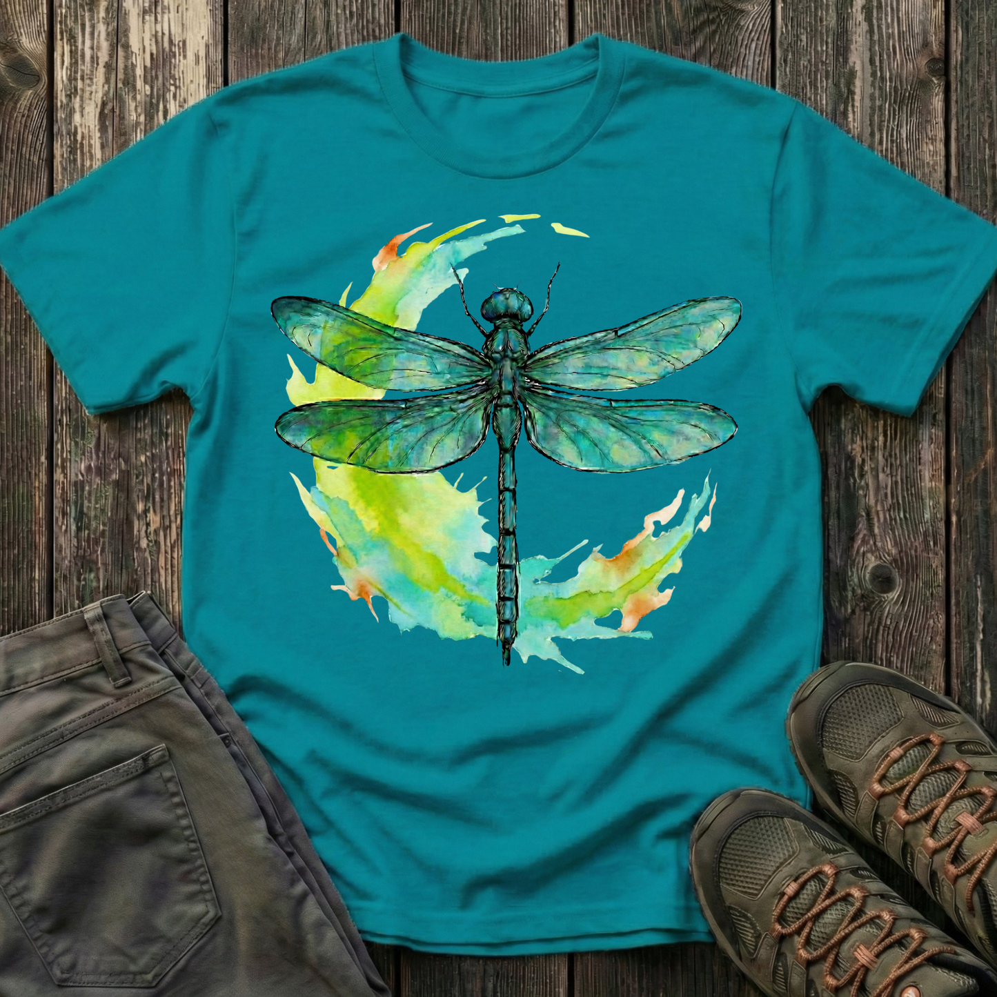 Dragonfly Moon Teal Splash