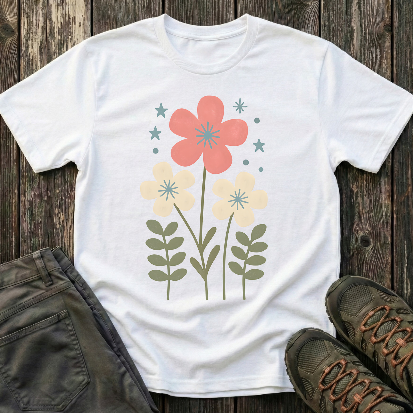 Stars And Flowers T-shirt