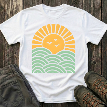 Sunrise Over Serene Waves T-shirt