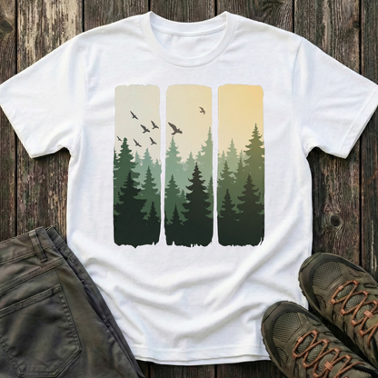 Sunlit Forest Brushstrokes T-shirt