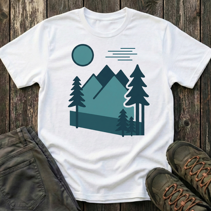 Minimalist Blues Landscape T-shirt