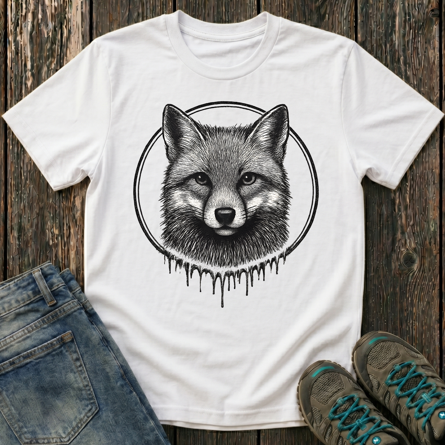 Children's Fox Portrait T-shirt