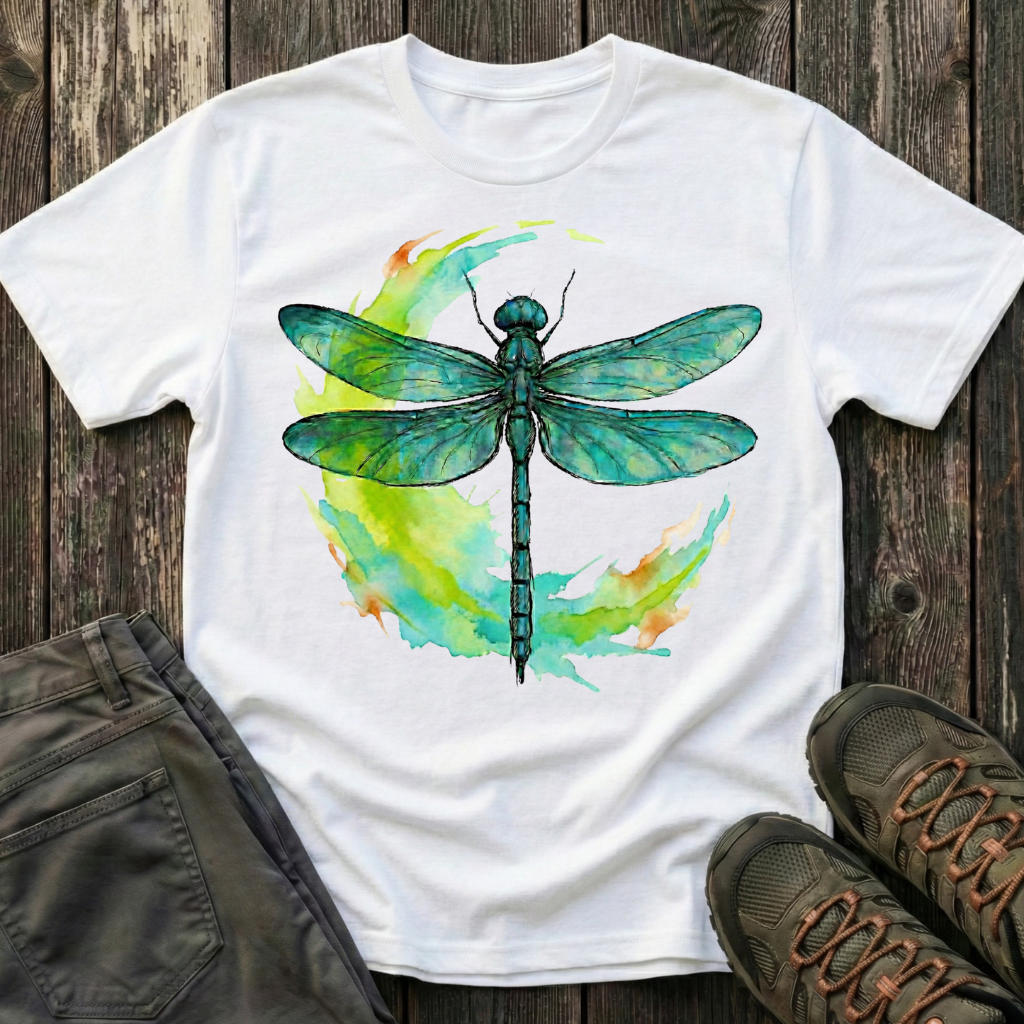 Dragonfly Moon Teal Splash