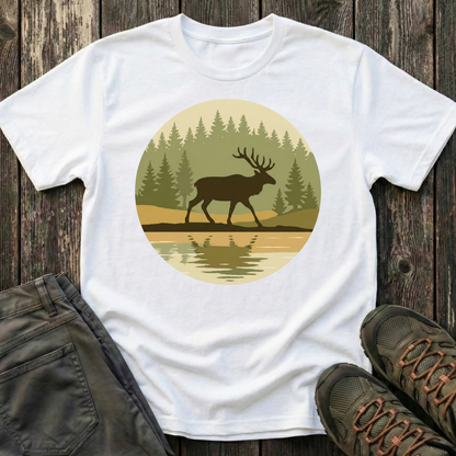 Elk Forest Reflection T-shirt