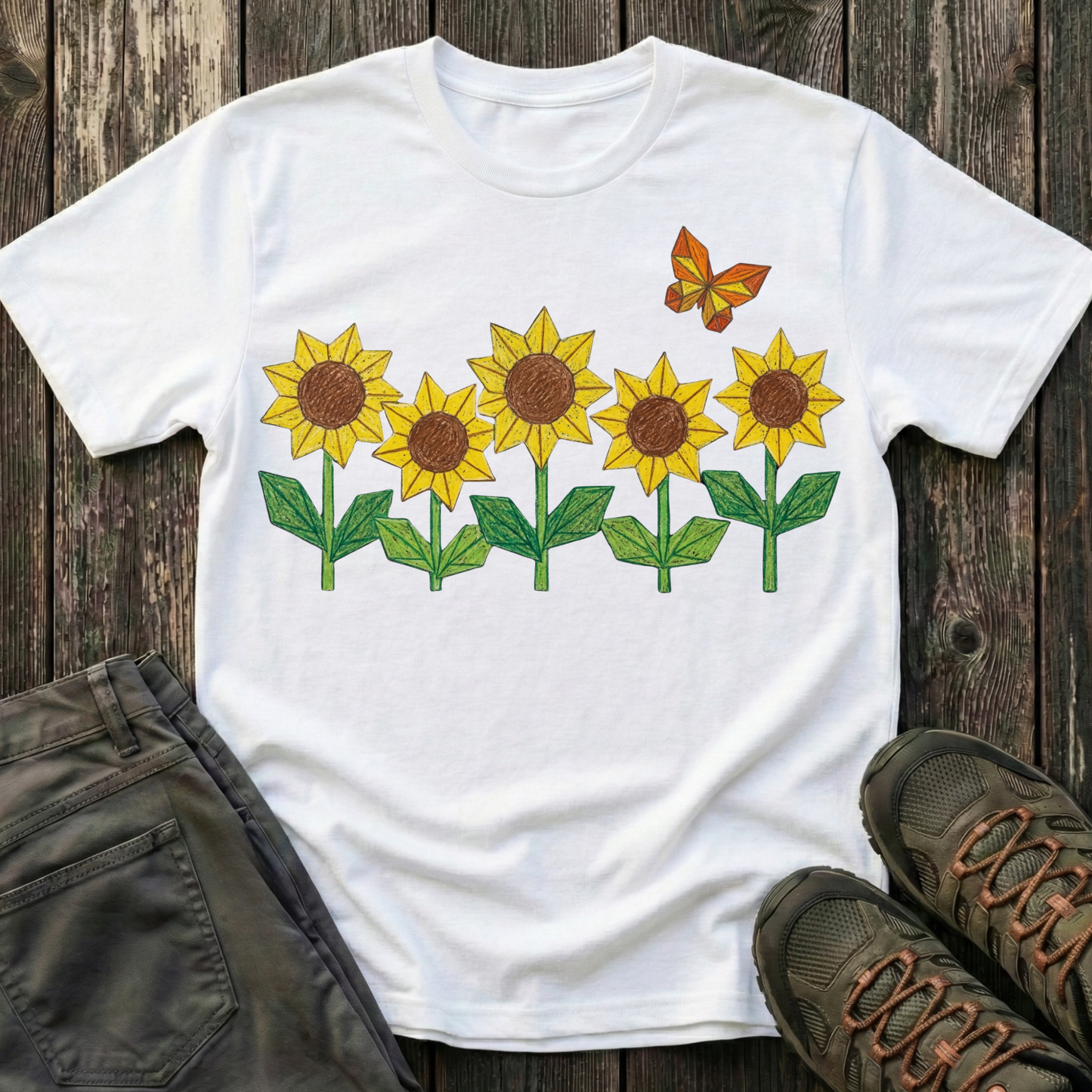 Origami Sunflowers T-shirt