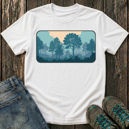 Children's Forest in Teals T-shirt