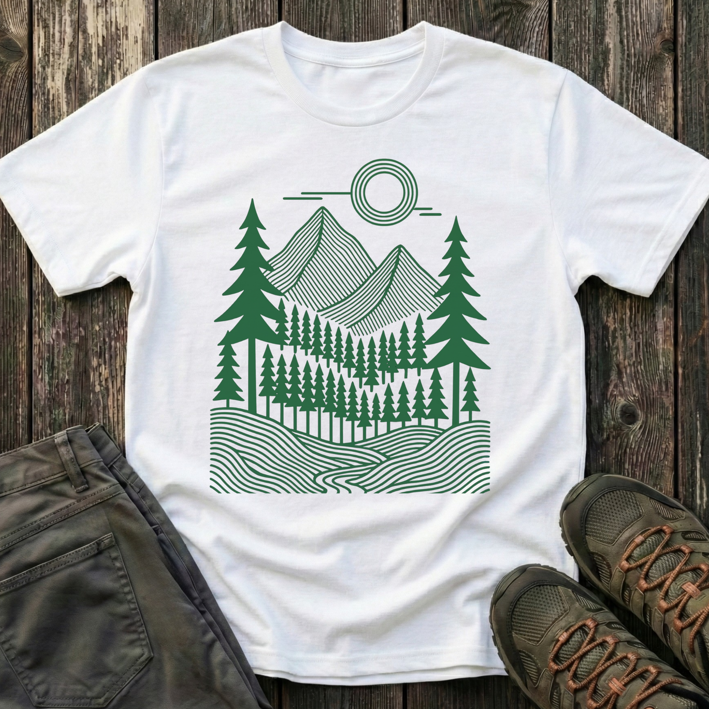 Geometric Pines T-shirt