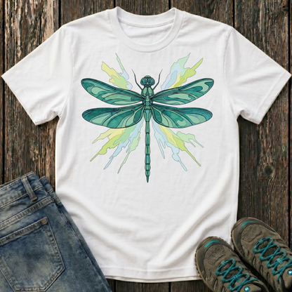 Children's Dragonfly Teal Splash T-shirt