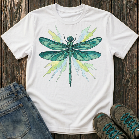 Children's Dragonfly Teal Splash T-shirt