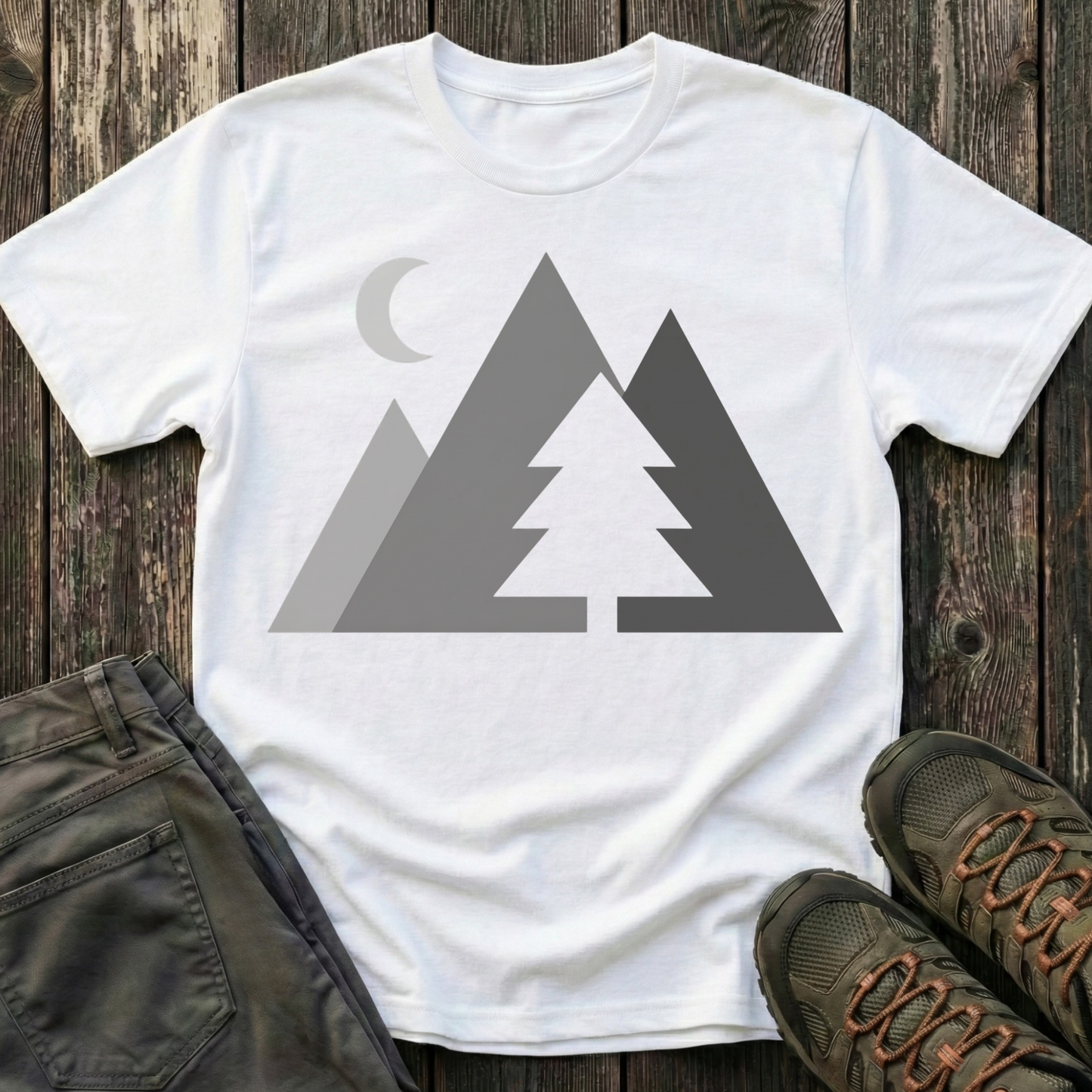 Greyscale Mountains T-shirt
