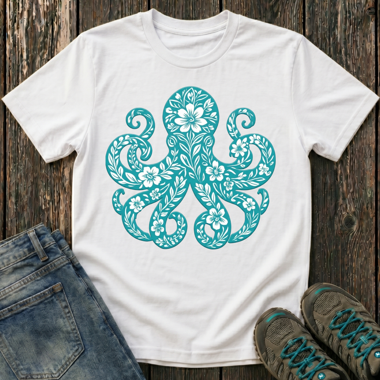 Children's Blooming Octopus T-shirt