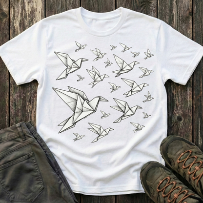 Origami Birds In Flight T-shirt