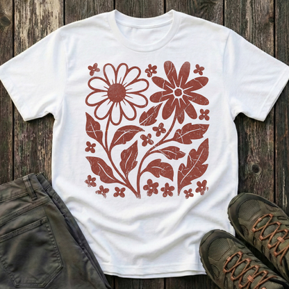 Crimson Flora T-shirt