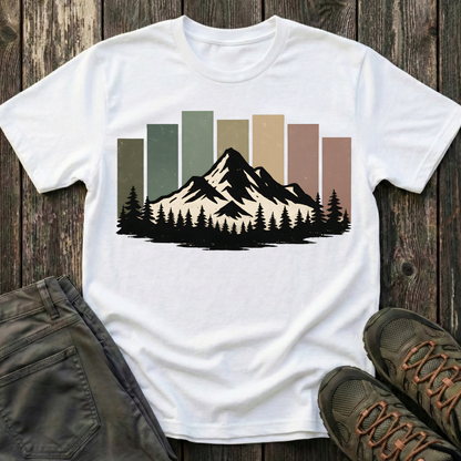 Mountain Peak Earth Tones T-shirt
