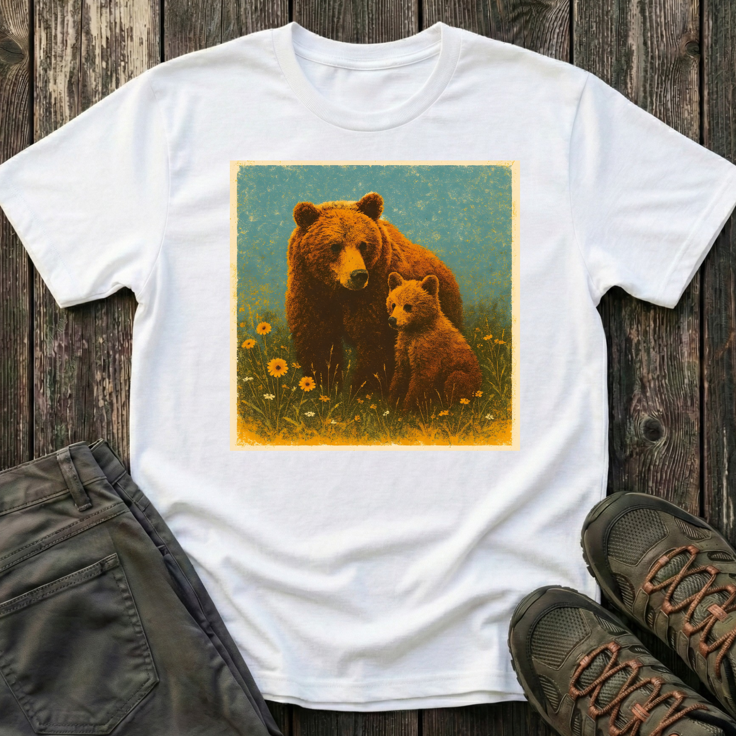 Mama And Cub Prairie Time T-shirt