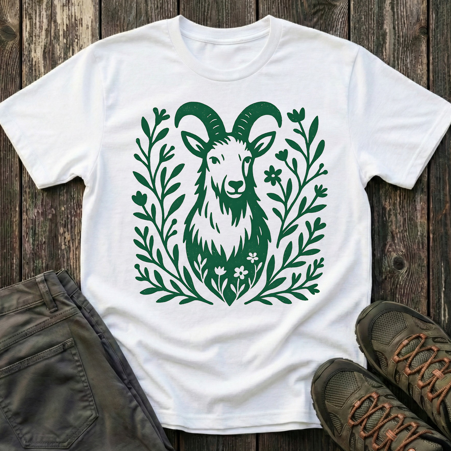 Mountain Goat Portrait T-shirt