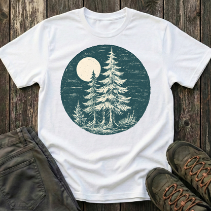 Hand Stamped Moonlit Forest T-shirt