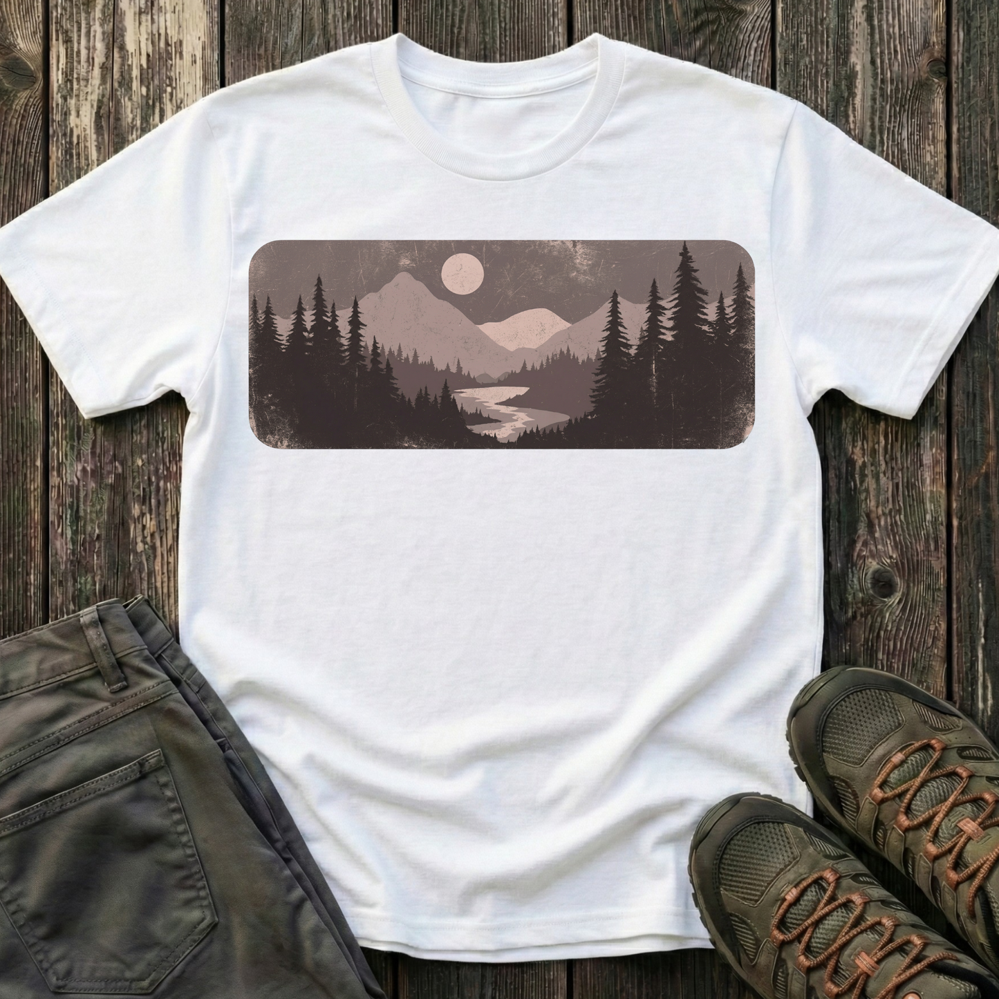 Vintage Moonlit Valley T-shirt