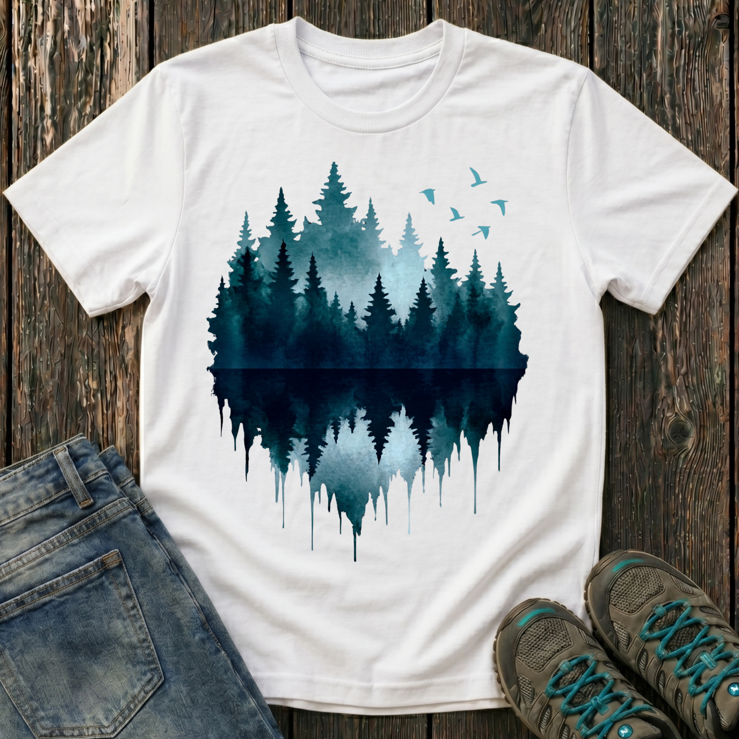 Children's Ink Drip Forest T-shirt